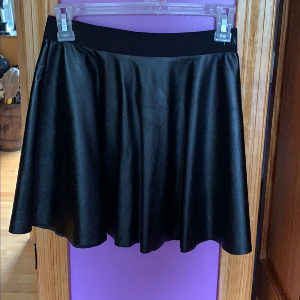 Faux leather skirt